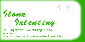 ilona valentiny business card